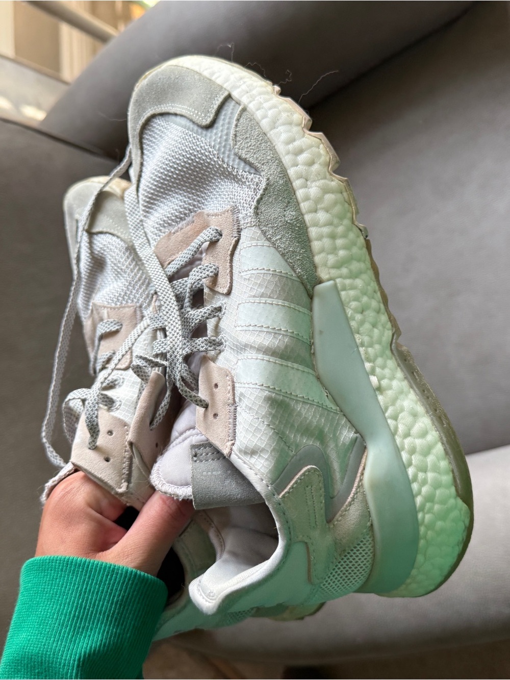 Adidas Women’s Pastel & Light Gray Boost Sneakers Size 11